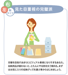 右左脳タイプ 見た目重視の完璧派