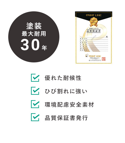 塗装最大耐用30年