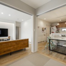 畳スペースからみたリビング＆ダイニング