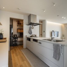 キッチンからの家事ラク水廻り動線