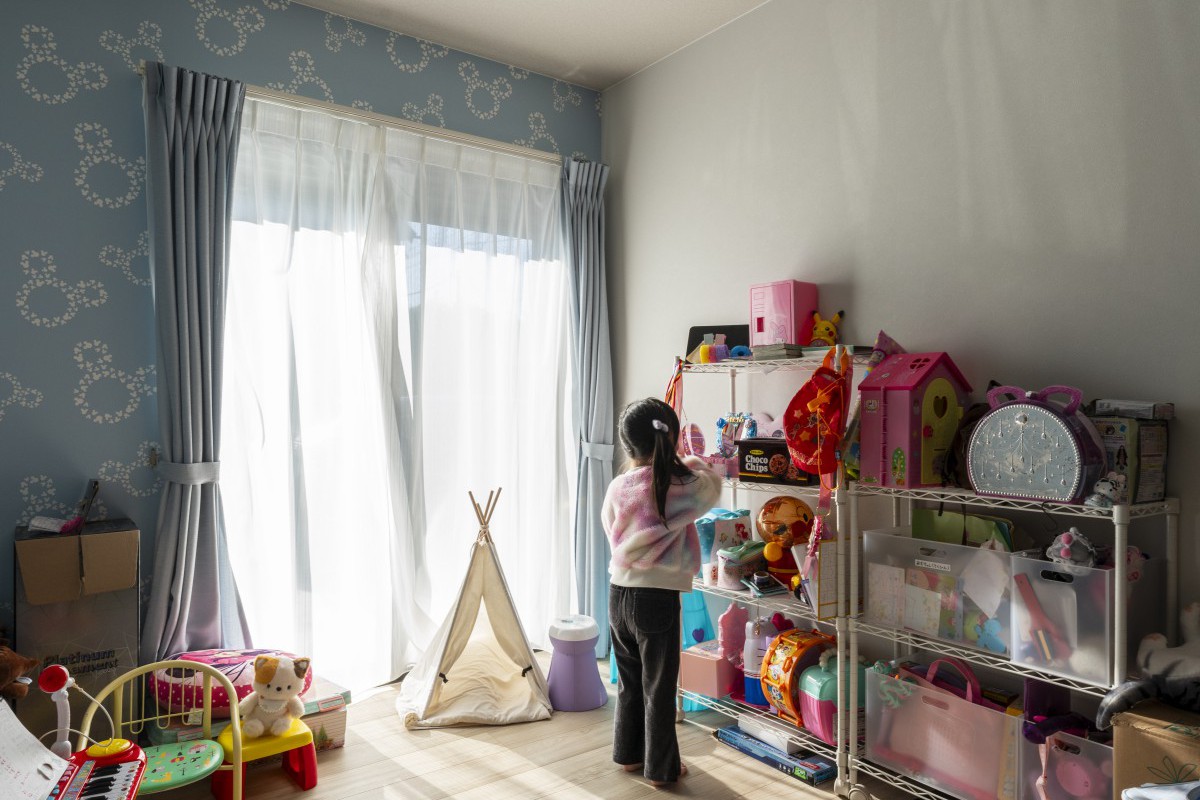 遊び心を取り入れた、明るい子ども部屋