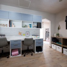 スタディコーナー　勉強はかどる　秘密基地　収納スペース　